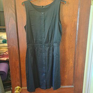 THEORY black silk button up mini tank dress 6